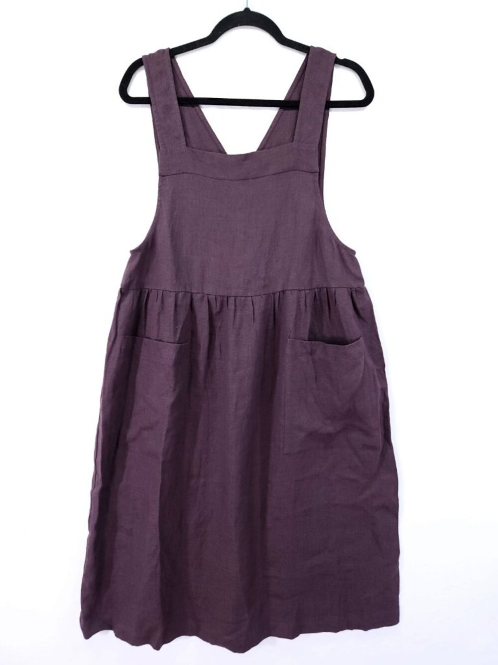 Women'sPinafore Dress 100%linen NWT